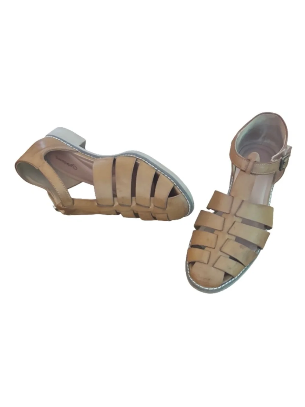Baretraps Ersula fisherman sandals brwn vegan lthr WM 8 beach grandpa
